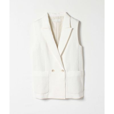 ＜allureville (Women)＞ピケノースリーブジレ