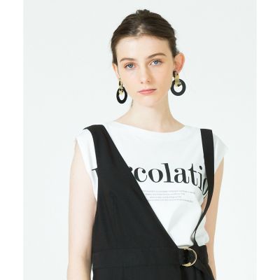 ＜allureville (Women)＞ロゴノースリーブプリントＴ