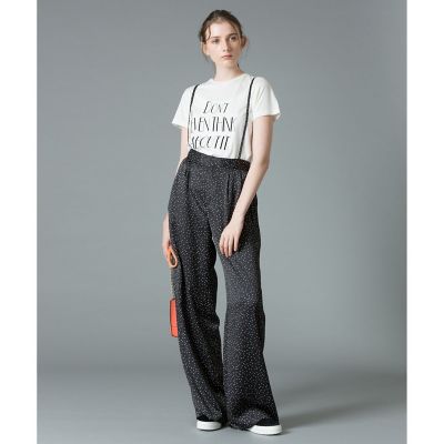 ＜allureville (Women)＞【セットアップ対応商品】ランダムドットサスペンダーパンツ