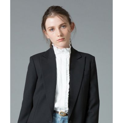 新品未使用　allureville オックススタンドフリルシャツ ホワイ allureville - 新品未使用 allureville オックススタンドフリルシャツ