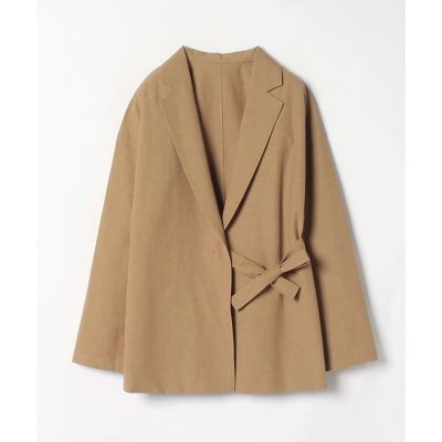 【新品タグ付き】アルアバイル　リネンストレッチサイドノットジャケット M 近年 新品タグ付き】アルアバイル リネンストレッチサイドノット