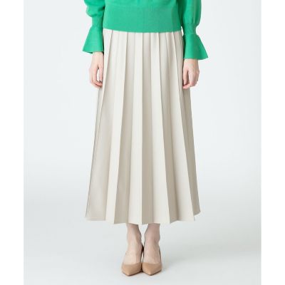 美品！allureville レザー　プリーツ　スカート フェイクレザータックプリーツスカート | allureville (Women