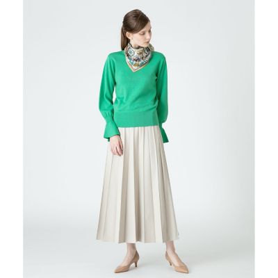 美品！allureville レザー　プリーツ　スカート フェイクレザータックプリーツスカート | allureville (Women