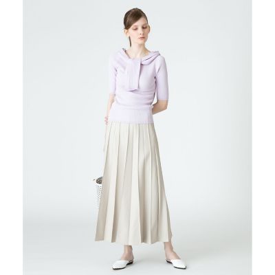 雑誌掲載 美品【allureville】フェイクレザー タックプリーツスカート フェイクレザータックプリーツスカート | allureville (Women
