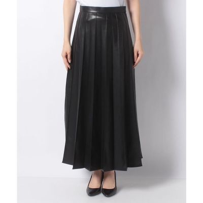 雑誌掲載 美品【allureville】フェイクレザー タックプリーツスカート フェイクレザータックプリーツスカート | allureville (Women