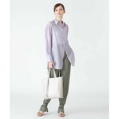 【【ビスコース】】リネンヘムストリングパンツ