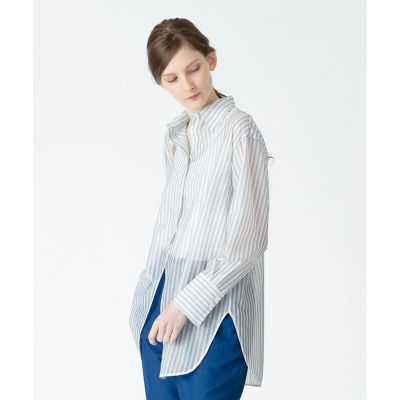 ストライプフロントスリットシャツ | allureville (Women 