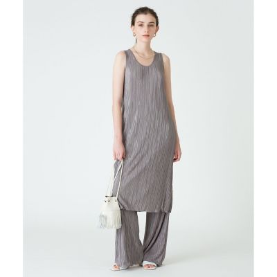 【セットアップ対応商品】楊柳プリーツタンクワンピース