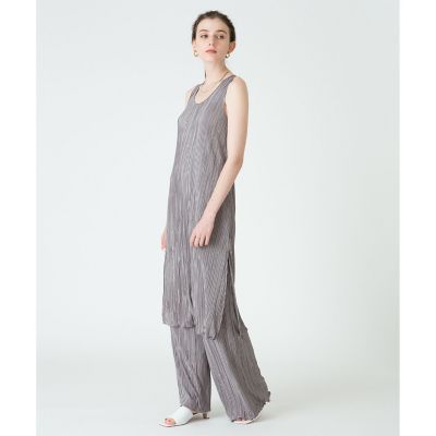 【セットアップ対応商品】楊柳プリーツタンクワンピース