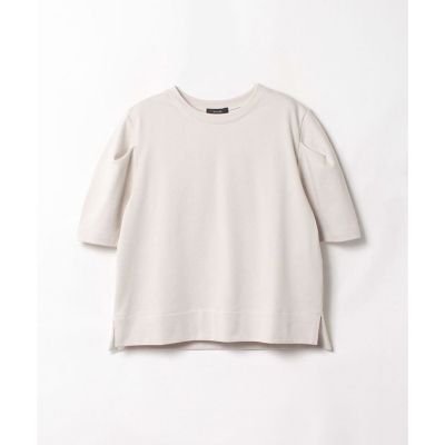 ＜allureville (Women)＞ミニ裏毛袖タックプルオーバー