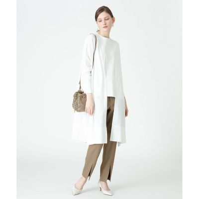 ＜allureville (Women)＞コットンアセテートロングトッパー