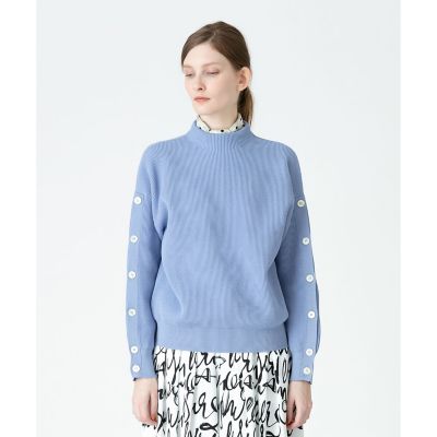 ＜allureville (Women)＞コットンポリエステルスリーブ釦プルオーバ