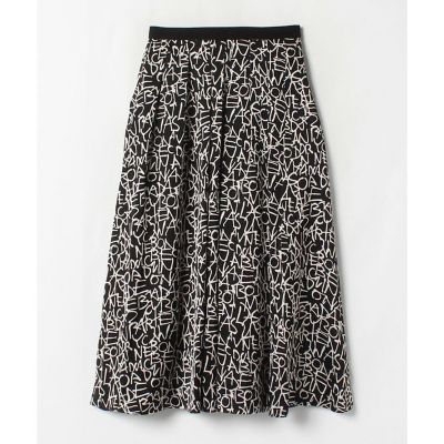【セットアップ対応商品】グラフティプリントタックスカート
