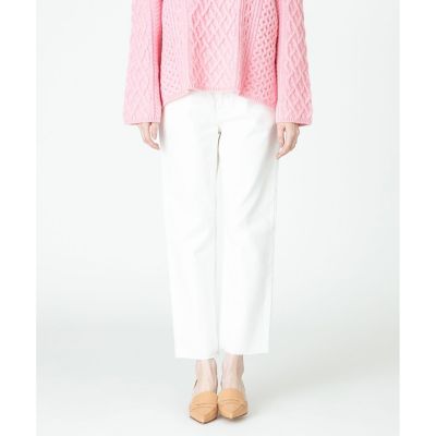 ＜allureville (Women)＞ホワイトデニムバレルパンツ