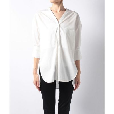 Vネックステップヘムロングシャツ | allureville (Women 