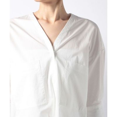 Vネックステップヘムロングシャツ | allureville (Women 