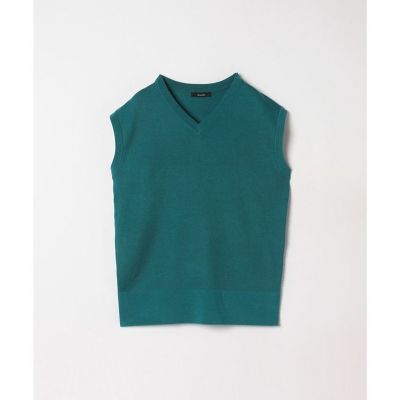 ＜allureville (Women)＞ナローＶネックスムースプルオーバー