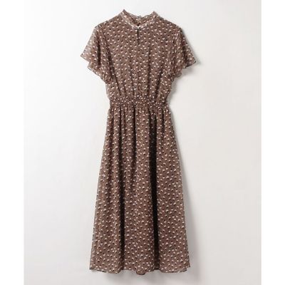 ＜allureville (Women)＞シフォンカットドビープリントワンピース