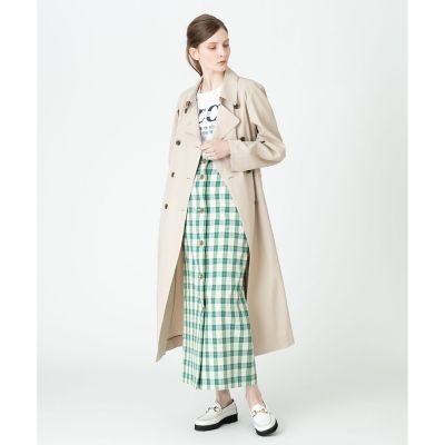 【セットアップ対応商品】カラーチェックハイウエストタイトスカート