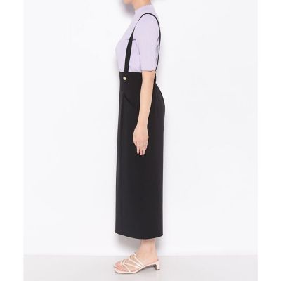 メタルボタンサロペットスカート