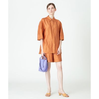 リネンシャンブレークロップドシャツ | allureville (Women
