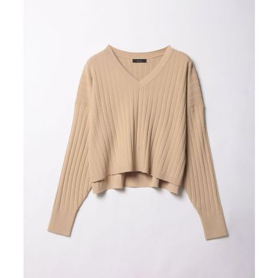 ＜allureville (Women)＞トタンリブクロップドプルオーバー