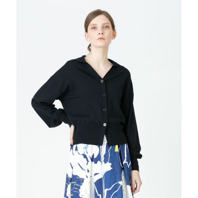 ＜allureville (Women)＞スキッパーカラーニットブラウス