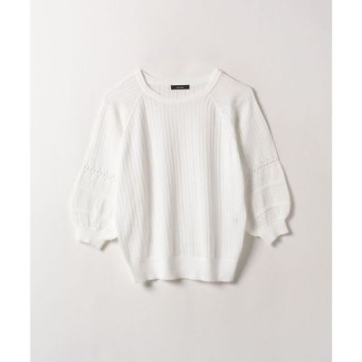 ＜allureville (Women)＞レーシーパターンスリーブ　プルオーバー