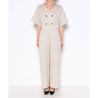 アルアバイル　ダブルブレストオールインワン　ベージュ ダブルブレストオールインワン | allureville (Women