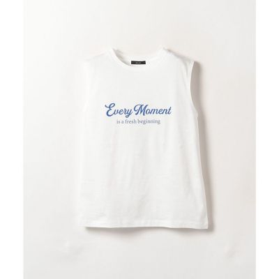 ＜allureville (Women)＞スクリプトロゴノースリーブ　プルオーバー