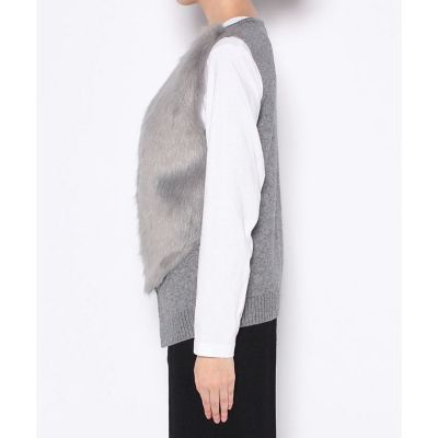 フェイクファードッキングショートジレ | allureville (Women