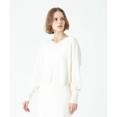 ＜allureville (Women)＞ウールスムースＶネックプルオーバー