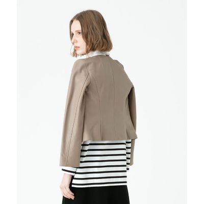 レザークルーネックブルゾン | allureville (Women