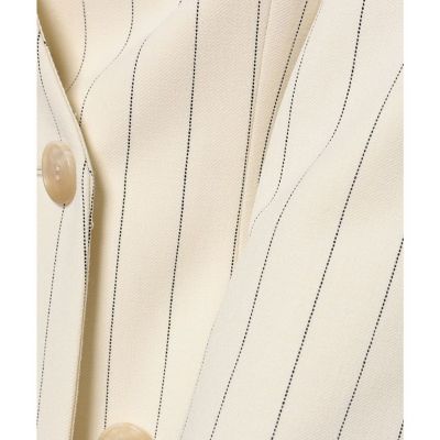 ピンストライプカラーレスジャケット | allureville (Women