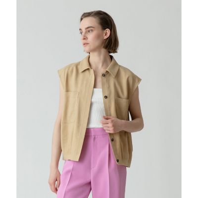 ＜allureville (Women)＞【セットアップ対応商品】ストレッチピケジレブルゾン
