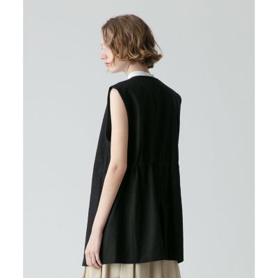 ヘビーリネンミドルクルーネックジレ | allureville (Women
