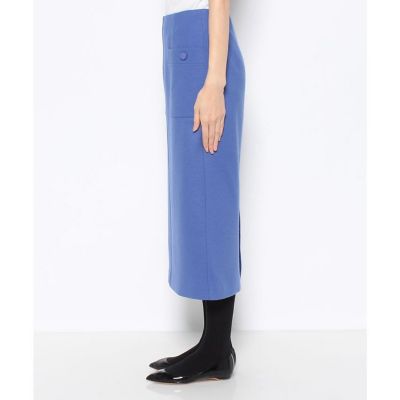 カラーメルトン釦付きタイトスカート | allureville (Women