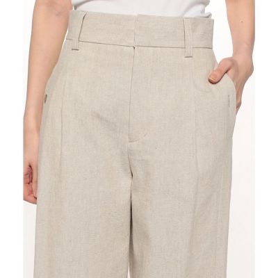 ヘビーリネンタックワイドパンツ