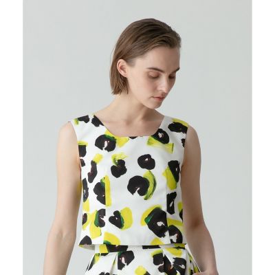 ＜allureville (Women)＞【セットアップ対応商品】ブラッシュペイントプリントブラウス