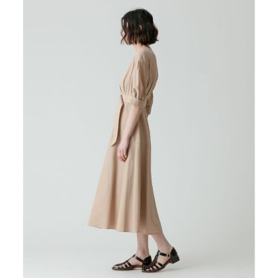 ツイルVネックパフスリーブワンピース | allureville (Women