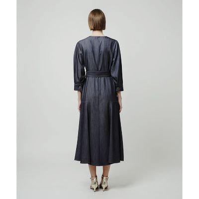 ソフトデニムキーネックワンピース | allureville (Women  