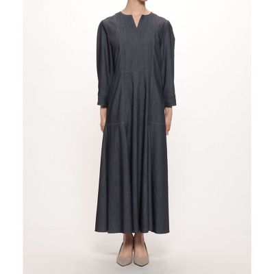 ソフトデニムキーネックワンピース | allureville (Women