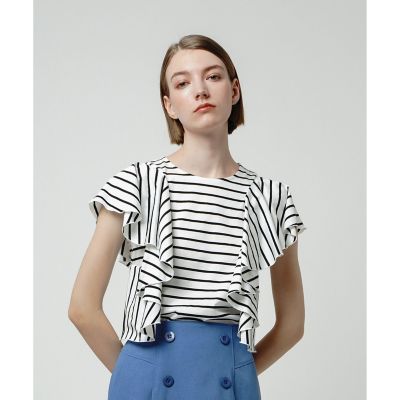 ＜allureville (Women)＞ラッフルスリーブプルオーバー