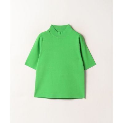 hamp様　美品　theory モックネック　プルオーバー　カーキ　L ◇総針モックネック5分袖プルオーバー|allureville OFFICIAL