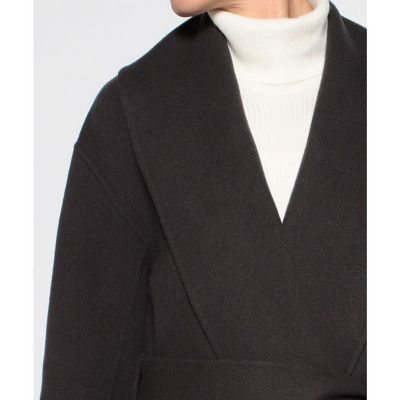 カシミヤ混リバーショールカラーコート | allureville (Women