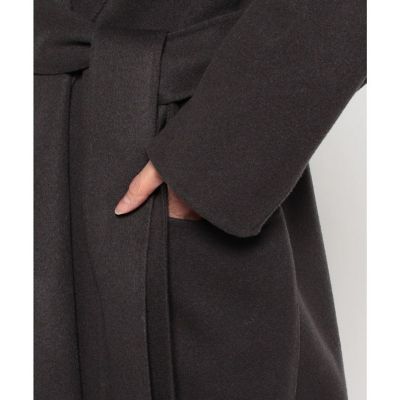カシミヤ混リバーショールカラーコート | allureville (Women