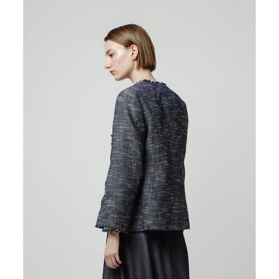 なーさん　アルアバイル　スラブツィード　クルーショートコート スラブツイードクルーショートコート|allureville OFFICIAL SITE