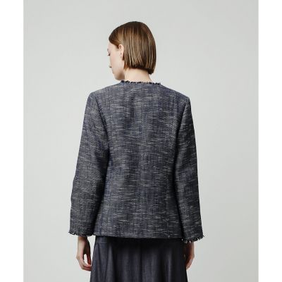 スラブツイードクルーショートコート | allureville (Women
