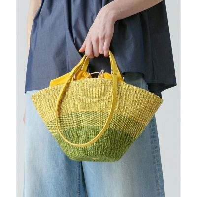 ＜allureville (Women)＞バイカラー２ＷＡＹカゴバッグ