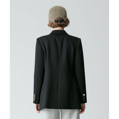 新品　Allureville　ハイカウントギャバダブルジャケット　黒　ブラック ハイカウントギャバダブルジャケット | allureville (Women